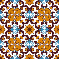 Vector ceramic tiles with seamless pattern