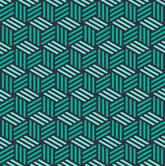 Isometric 3d cube seamless pattern background