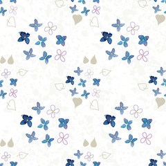 lilac watercolor  flower pattern