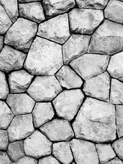 Black and white stone wall and floor texture background