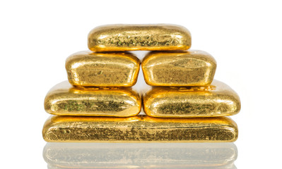 pile of  gold bullion