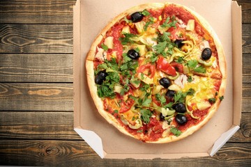 Pizza, Gourmet, Isolated.