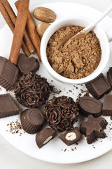 Homemade chocolate candies