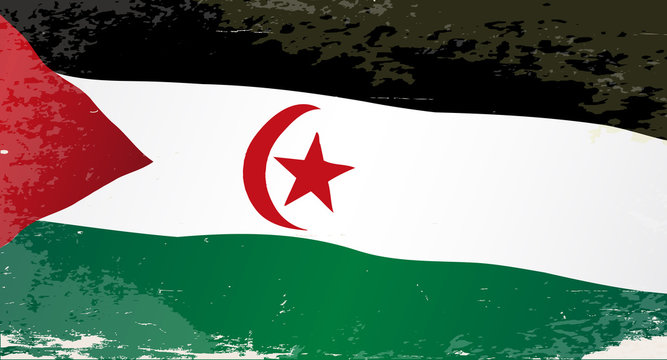 Western Sahara Grunge Flag