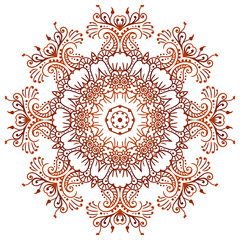 Circular floral ornament Mehndi Henna Tattoo Mandala, Yantra