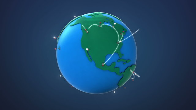 Start USA, Growing Global Network with communication, world map
