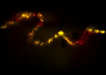 Shiny golden abstract wave