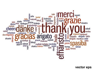 Conceptual thank you word cloud