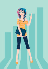 Cute girl illustration