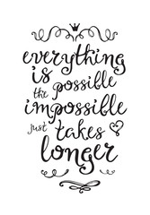 Hand-drawn lettering poster. 