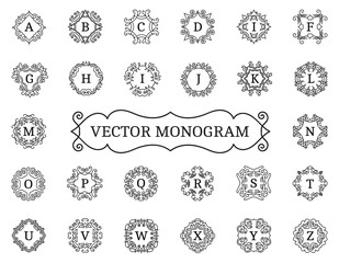 Elegant vector monogram collection
