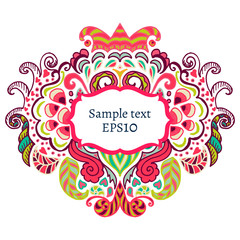 Hand drawn pattern with flowers