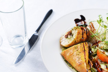 roasted chicken and  rice