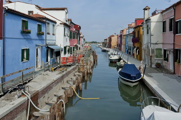Colorful house in Burano island, Italy