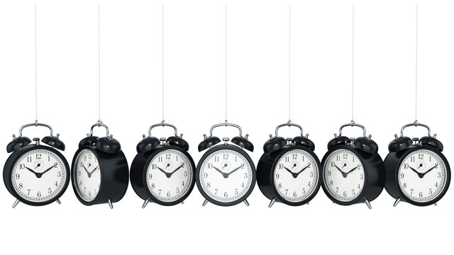 Clock alarm 3D. Time concept.