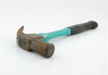 Old hammer isolated.