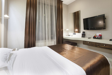 Interior of a hotel bedroom