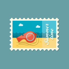 Whistle flat stamp, summertime