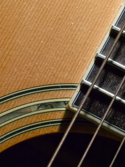 Obraz premium closeup shot of guitar and strings 
