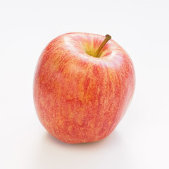 Red apple on white background