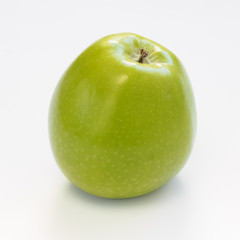 Green apple on white background