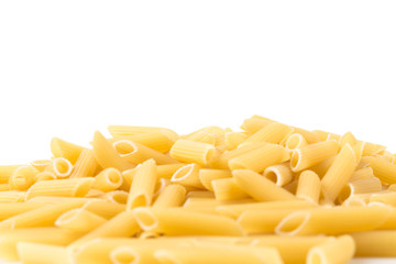 penne isolated on white background