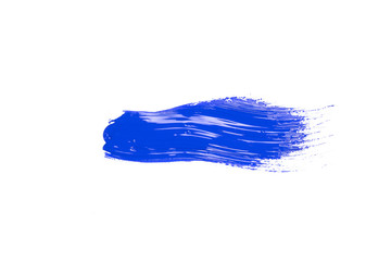 blue stroke of the paint brush