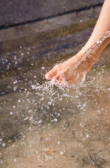 leg water splash