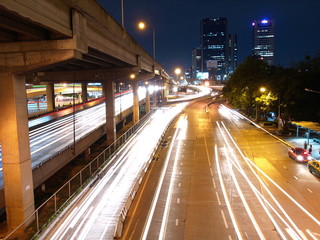 Fototapeta na wymiar Bangkok city street view 