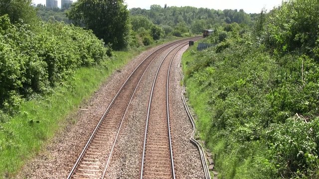 Commuter Train Heading towards Camera
