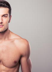 Naklejka premium Half body portrait of a handsome man