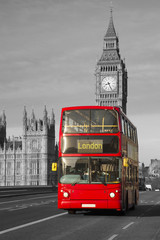Plakat UK - London - Red Double Decker Bus