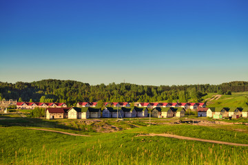 Country Landscape at Sunny Day