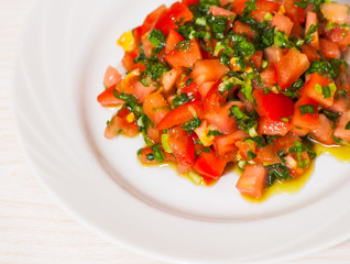 vegetable food : fresh tomato salad