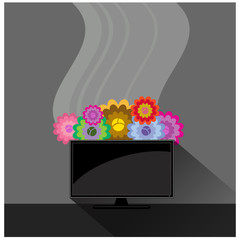 flowers on TV