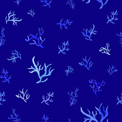 Obraz na płótnie Canvas Watercolor coral pattern