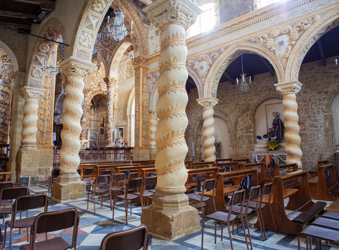 Interior of San Leone Basilica, Assoro