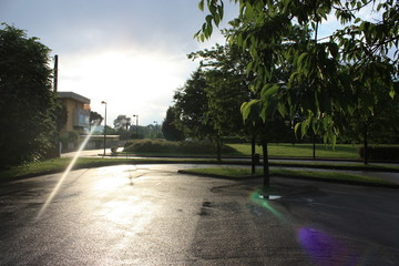 la foto rappresenta un panorama su Abano Terme, di pomeriggio.