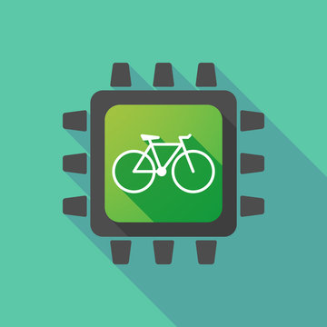 CPU icon with a bicycle