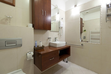 Hotel bathroom interior