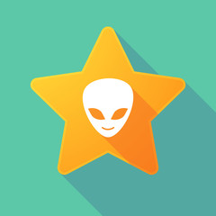 Star icon with an alien face
