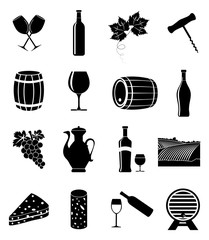 Wine icons set - 84895548