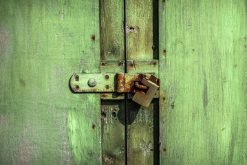 Locked Green Door