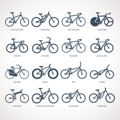 Bicycle Types, vector illustration