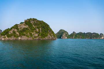 Limestone rocks at Ha Long Bay. South China Sea. Vietnam.