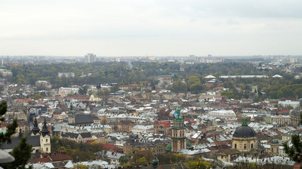 Fototapeta na wymiar City Panorama. Lvov. Ukraine