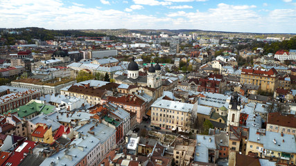 Naklejka premium City Panorama. Lvov. Ukraine