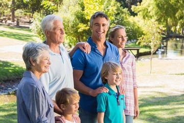 Fototapeta premium Happy family in the park
