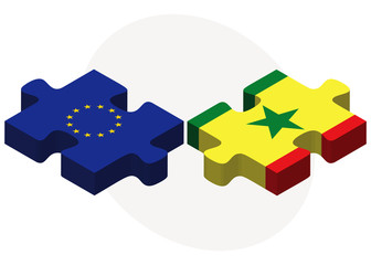 European Union and Senegal Flags