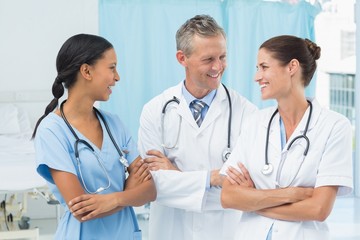 Fototapeta premium Confident male and female doctors